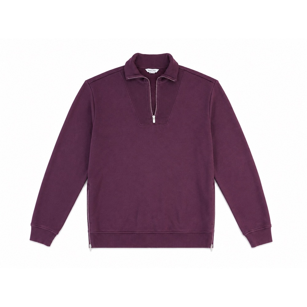 Athleta Quarter Zip Pullover Sweatshirt Size Women's Medium in‎ Burgandy